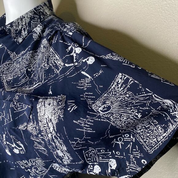 Maja blue and white map dolman sleeve top - Picture 9 of 10